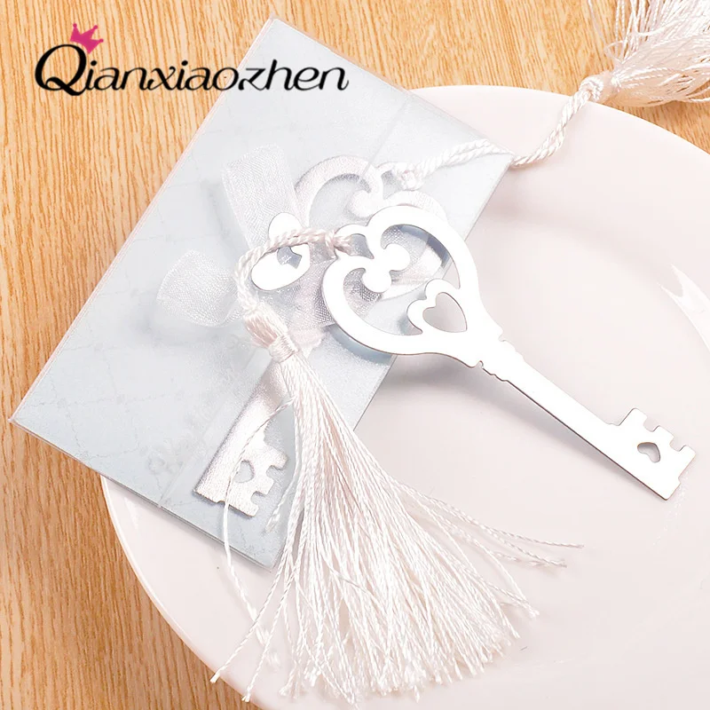 Бесплатная доставка 1 шт ключ к сердцу Закладка Свадебные сувениры и подарки