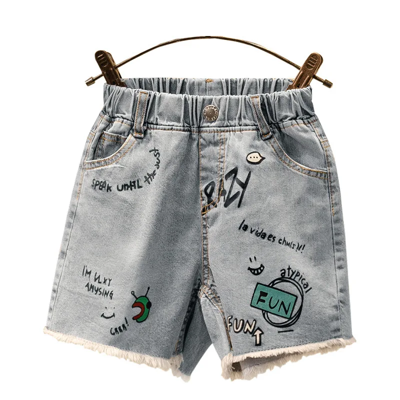 

1-8 Years Summer 2019 Brief Style Printing Baby Girls Jeans Toddler Loose Harem Pants Fashion Denim Pants Kids Cowboy Pants