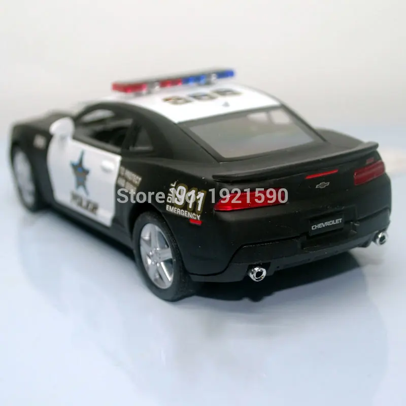 Автомобиль под давлением KT 1/38 игрушечный автомобиль США Chevrolet Camaro полиция литый
