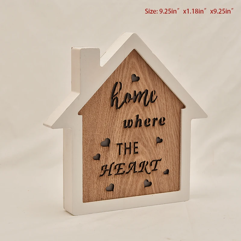 

Hot Sale White Wooden House/Moon/Heart/Led Night Light Led Moon Night Light Home Decoration for Bedroom Dropshiping