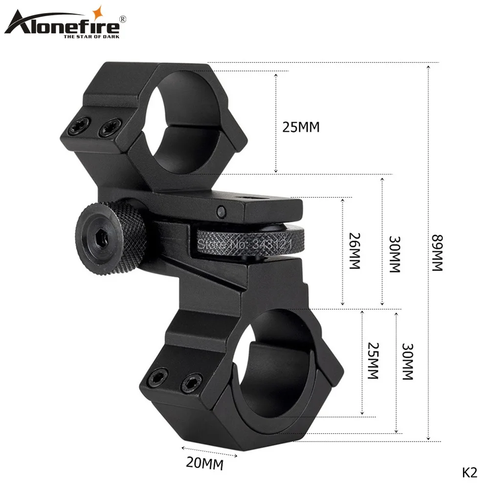 AloneFire K2 Тактический 2 Way Применение двойное кольцо Диаметр 25,4 мм/30 мм крепление регулируемая высота Windage для прицел охотничья