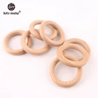 Деревянные Прорезыватели для зубов из бука, 20 шт., 60 мм