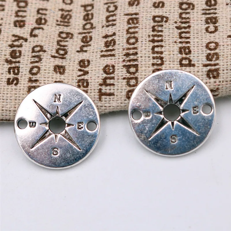 Круглый Компас-соединитель для браслета и ожерелья металлические аксессуары