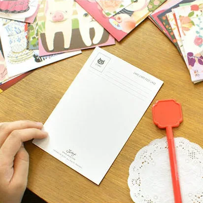 Бесплатная доставка! 1 партия = 100 шт.! Креативная открытка с мультяшным