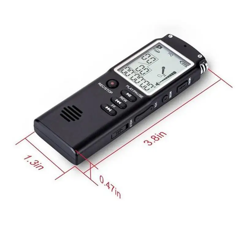 Цифровой диктофон 8 Гб аудиозапись USB с MP3-плеером, маленький и портативный диктофон с HD записью с WAV, Mp3
