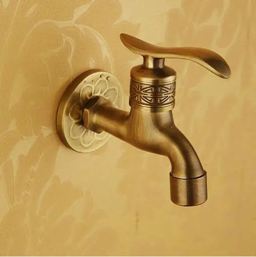 Опт и розница античный резной латунный Дракон узор стиральная машина кран