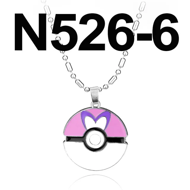 Значок Броши Pokeball мультфильм картина булавки классический японский аниме-открытки женщин Ювелирная кнопка подарок для - Окраска металла: necklace n526