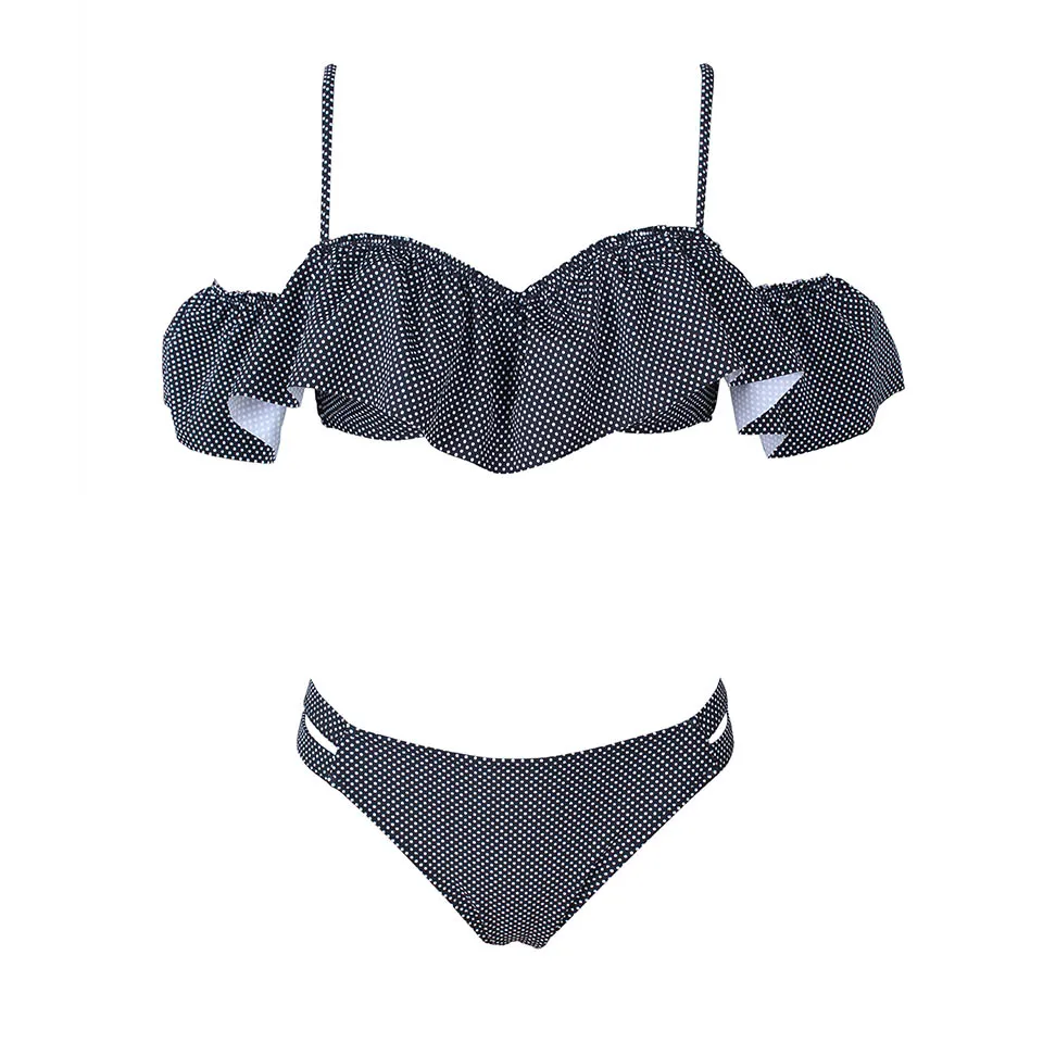 Tqskk 2019 новый сексуальный бикини со сборками Женский купальник Bandeau бразильский