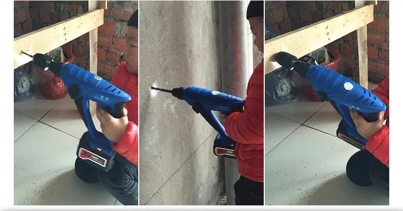 Электрическая роторная дрель молот 36 В перезаряжаемая литиевая батарея бытовые