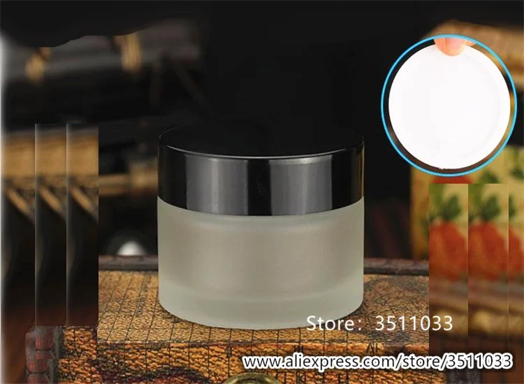 Пустая матовая стеклянная Косметическая банка для крема лица и глаз 20 г