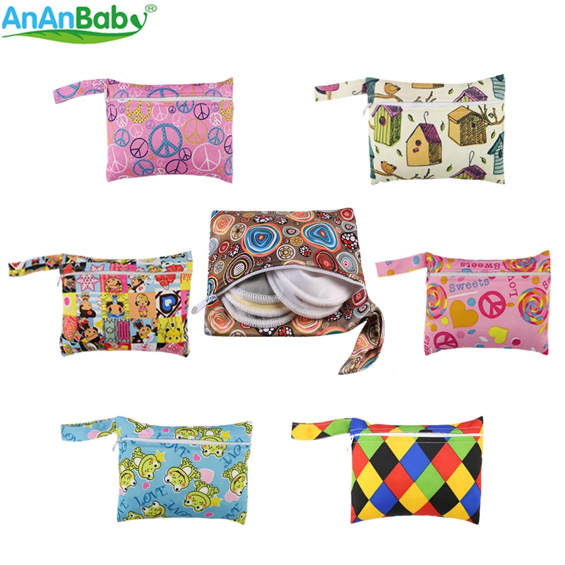 AnAnbaby 6 шт. маленькая мокрая мини сумка многоразовая для мамы или ребенка