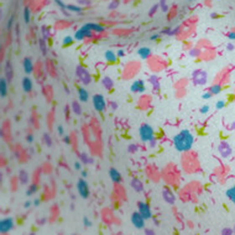 Фланелевая ткань с цветочным принтом розовый синий 50x105 см 100% хлопок для детей сна