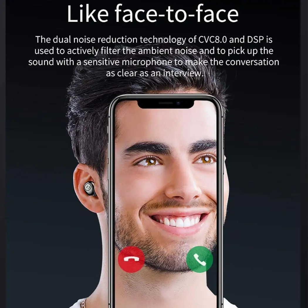 X8s Bluetooth 5.0 Earphones TWS Wireless Headset Bass Stereo Earphone with 2200 mAh Charger Box Mic for All Phone | Электроника