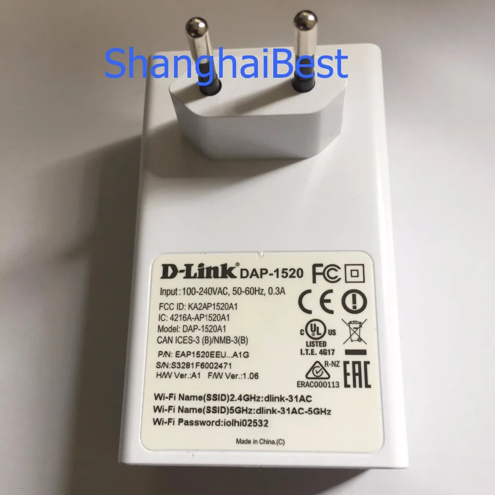 Расширитель Wi Fi DAP 1520 с европейской вилкой передача сигнала 2 4 ГГц на 5 802.11n AP 750