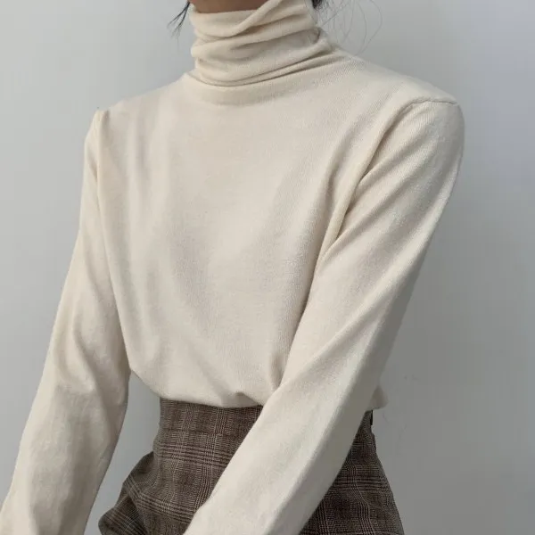 Женские свитера сексуальные женские водолазки с длинным рукавом пуловеры