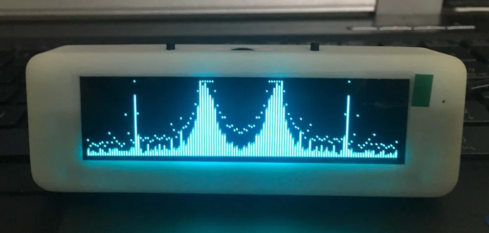 Blue Color GHXAMP 3,12 дюймов OLED музыкальный спектр дисплей Голосовое управление автомобиля DIY VU измерительный усилитель микрофон 8 дисплеев эффекты раз 5 В - Цвет: Blue Color