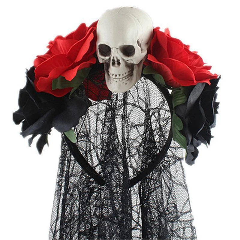 День мертвых головная повязка невесты вуаль нарядное платье костюм Хэллоуин