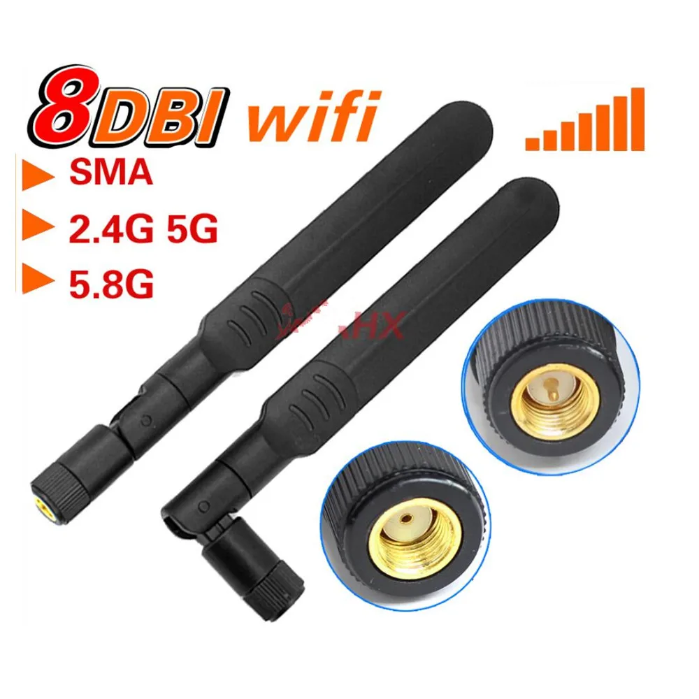2 4g 5g 5 8g Двухчастотная высокочастотная AP антенна дБ белая всенаправленная