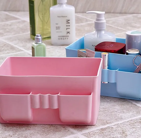 1PC New Large Capacity Cosmetic Organizer box Plastic Makeup Cosmetics display Storage Box Desk Table Oragnizer Case OK 0211 | Дом и сад