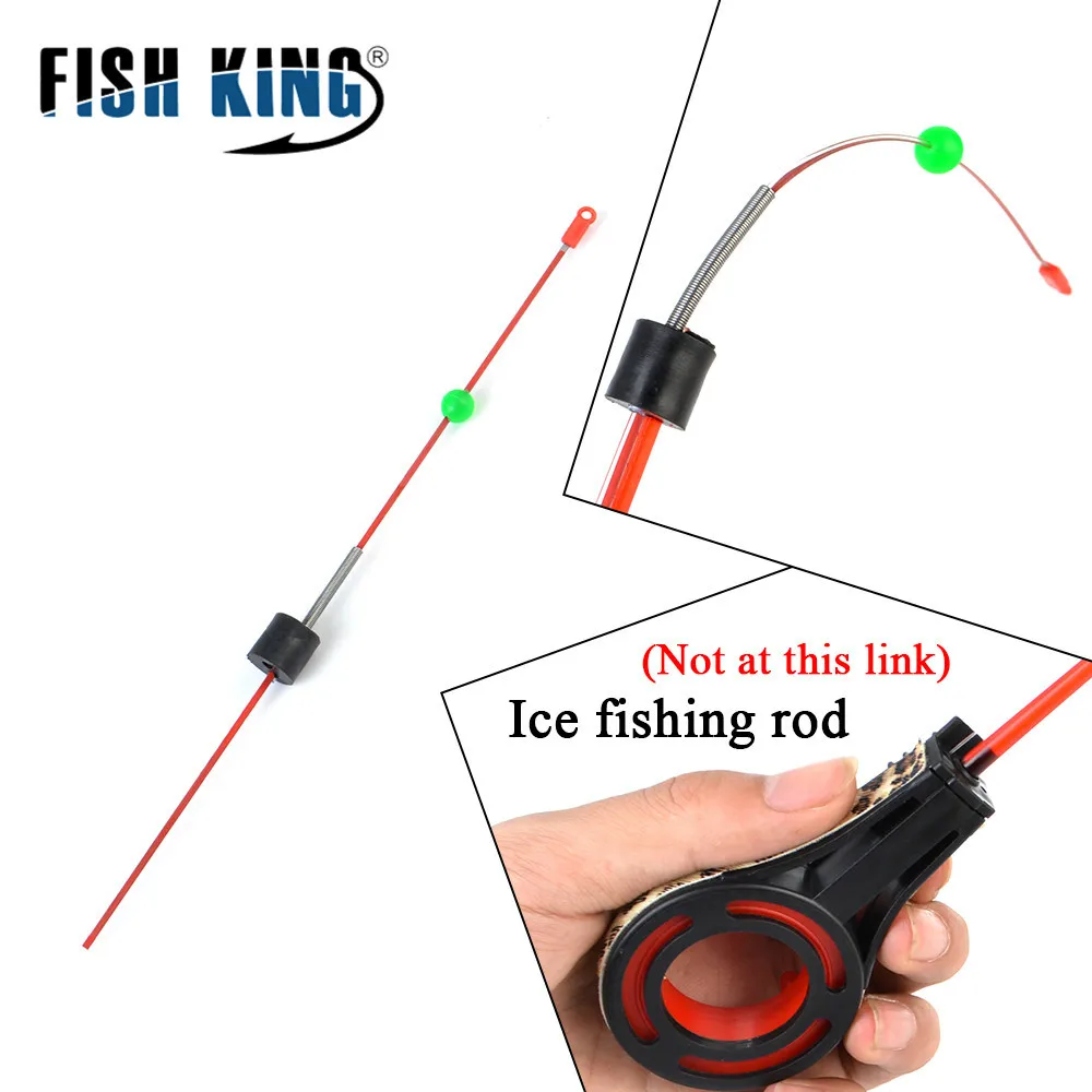 FISH KING 20pcs Winter Fishing Rod Top Tip UL-L Power C.W 0.2-0.8 3-9g Stainless Steel Ice 155mm Ultralight Combo - купить по