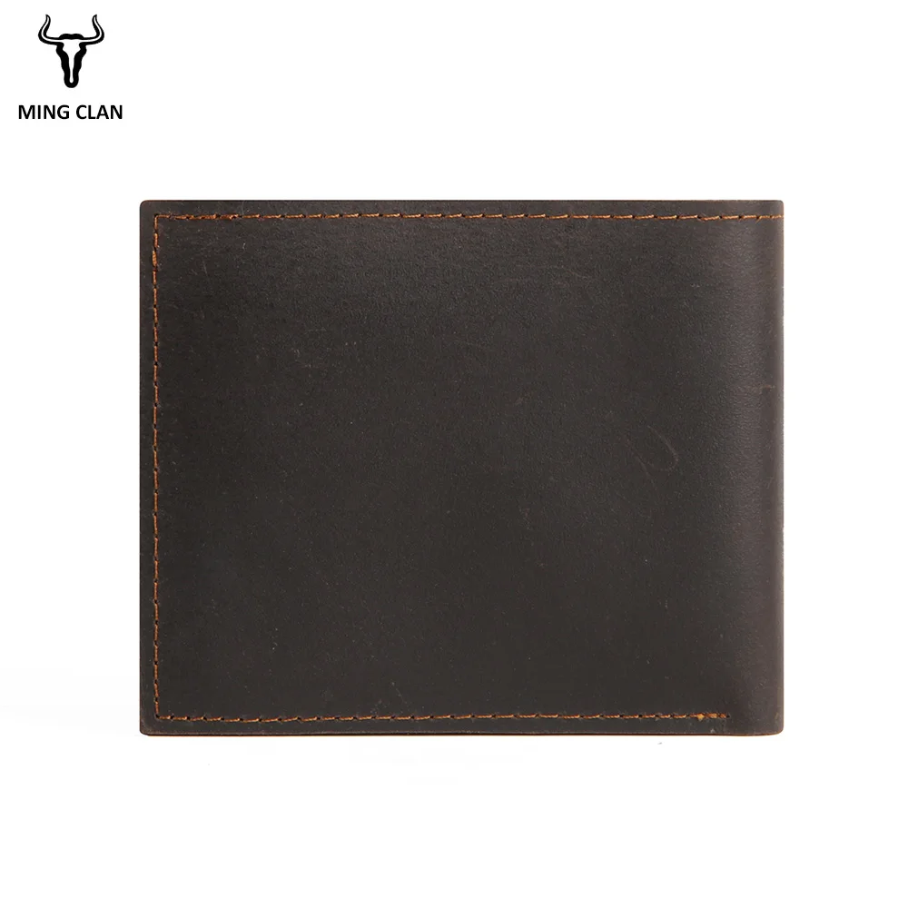 Мужской кошелек из натуральной коровьей кожи с RFID-защитой винтажный для мелочи