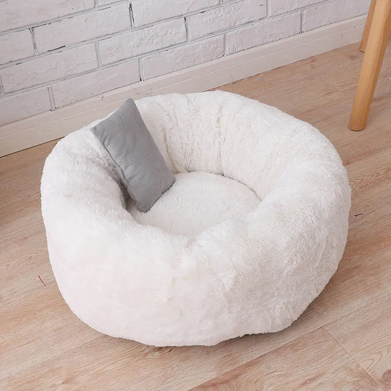 Серый теплый плюш Indoor Кошкин дом собака кровать для средних аппарат