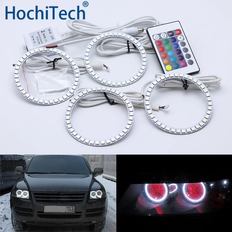 Для Volkswagen VW Touareg 2003 2004 2005 2006 Многоцветный комплект светодиодов глаза ангела RGB