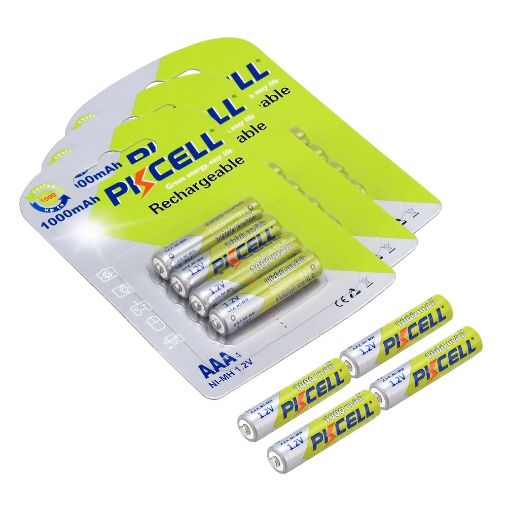 2017 Новинка 16 X AAA батарея Ni MH 1 2 V 1000MAH перезаряжаемые батареи 3A Bateria 3a Baterias|rechargeable