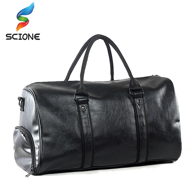 Высококачественная спортивная сумка унисекс из искусственной кожи для мужчин и