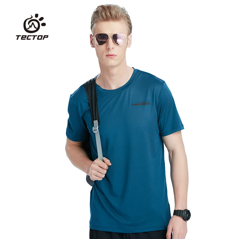 Tectop весна лето быстросохнущая Мужская футболка с коротким рукавом для