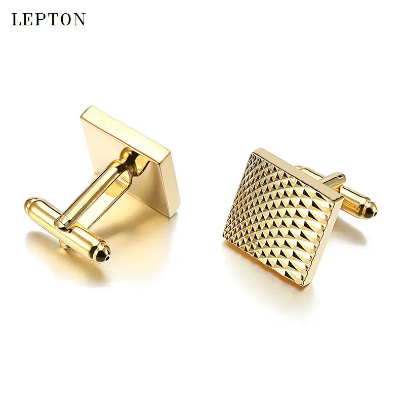Горячая Распродажа квадратные золотые запонки для мужчин leton Jewelry высокое