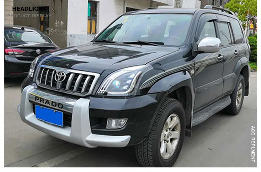 2 шт. светодиодный фары для Toyota Prado 2003-2009 светодиодный автомобильный фонарь ангельские глазки ксенон HID комплект Противотуманные фары светодиодный дневные ходовые огни