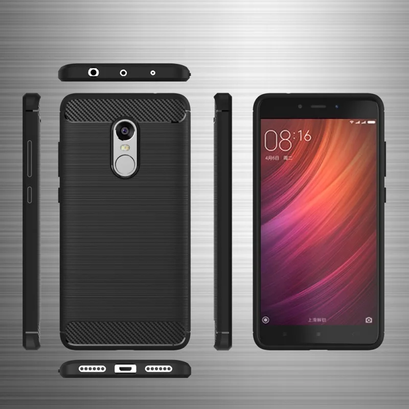 Новый Бренд Класса Люкс Углеродного Волокна Матовый ТПУ Case для Xiaomi Redmi Note 4