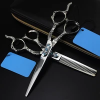 professional japan 440c sheepshead 6 inch hair scissors cutting barber makas hair salon thinning shears hairdressing scissors