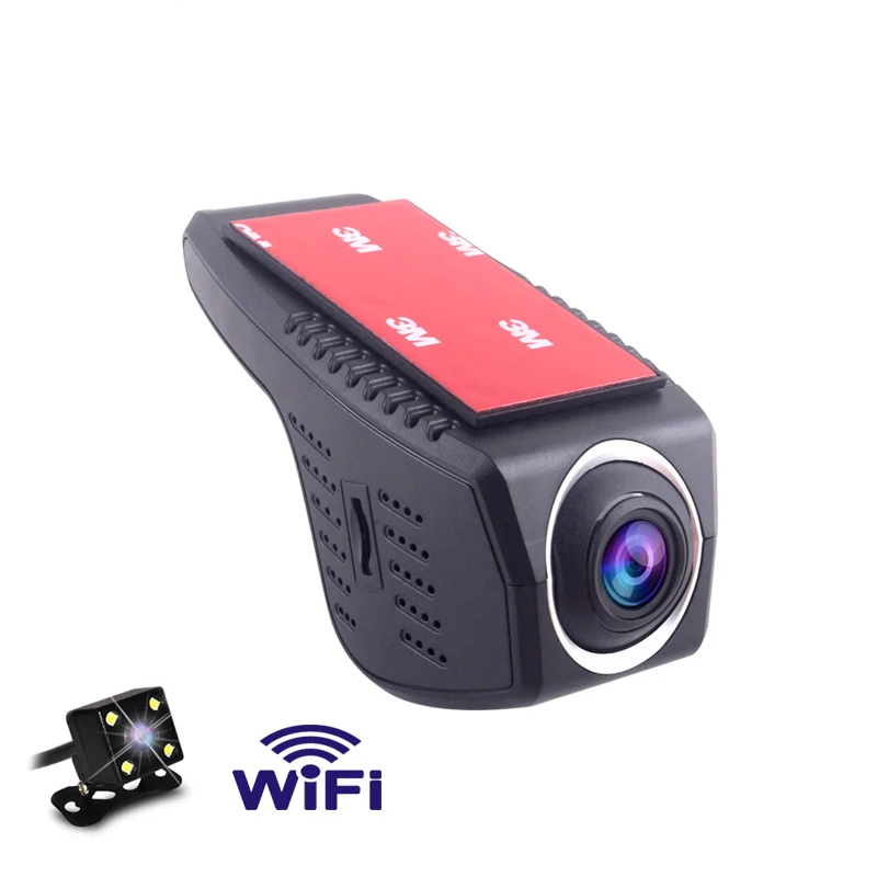 WIFI HD Автомобильный видеорегистратор две камеры двойной объектив видео рекордер