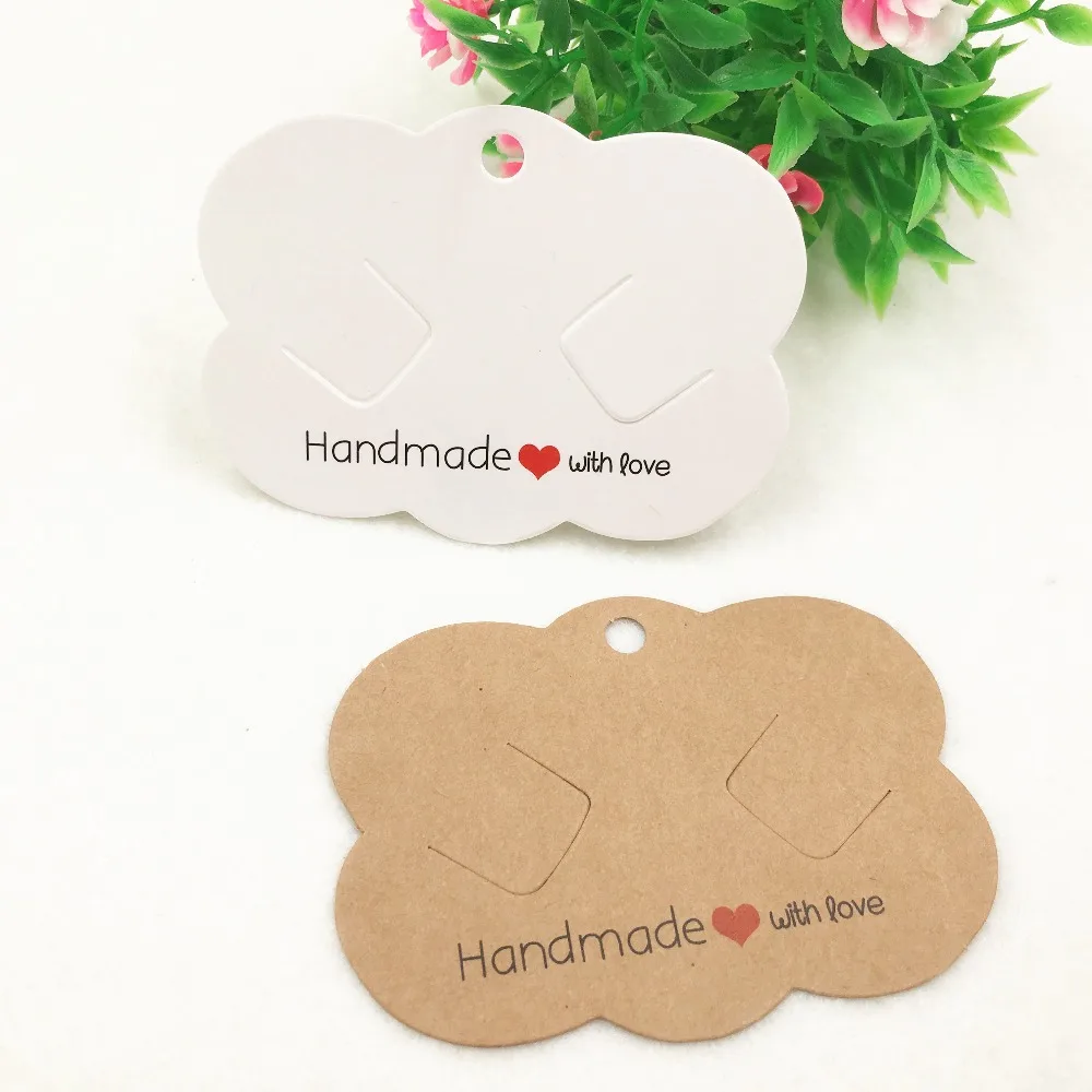 100 шт. карточки для украшений ручной работы из крафтовой бумаги с надписью with Love 6