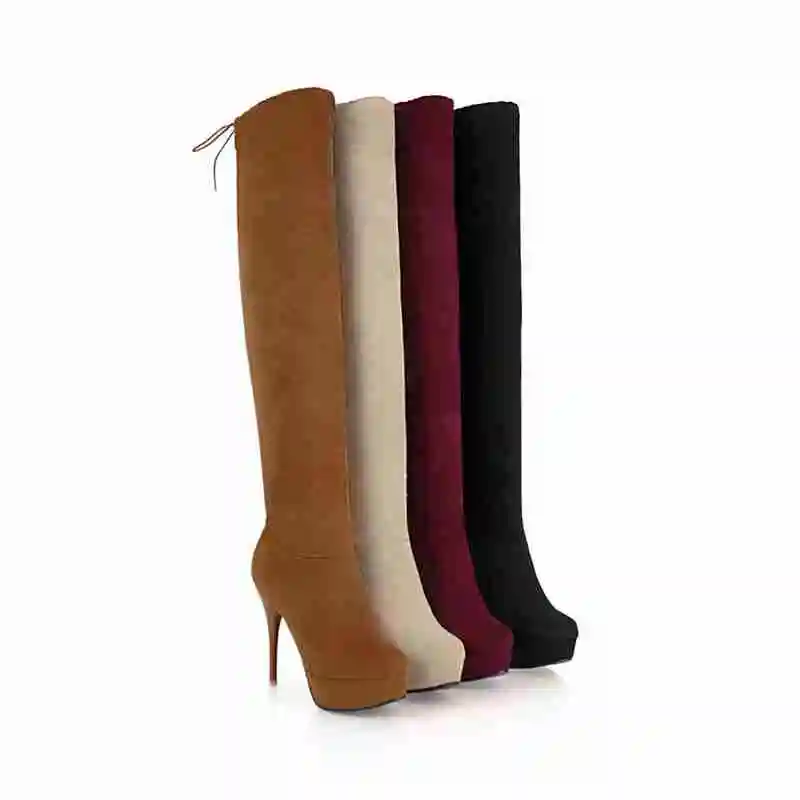 Большие Size34-43 Новинка 2019 года пикантные женские сапоги черные красные осенние до