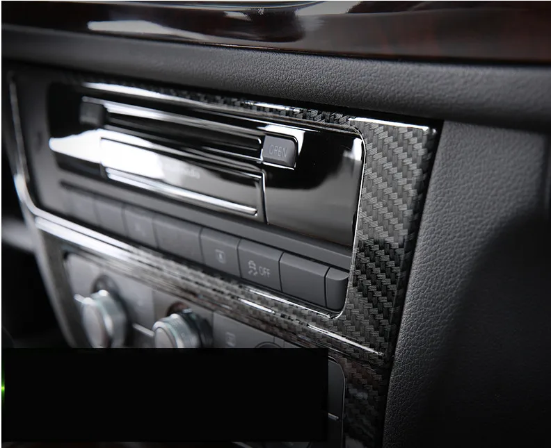 

Middle Console CD Panel Cover Trim For Audi A6 C7 2012-16 Carbon Fiber Interior accessories 3D Stickers Car Styling