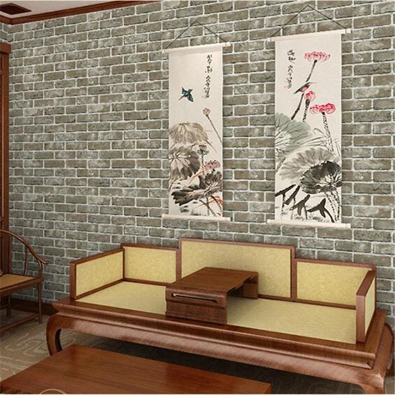 Wellyu papel de parede китайские классические обои с имитацией кирпича культура кирпичный