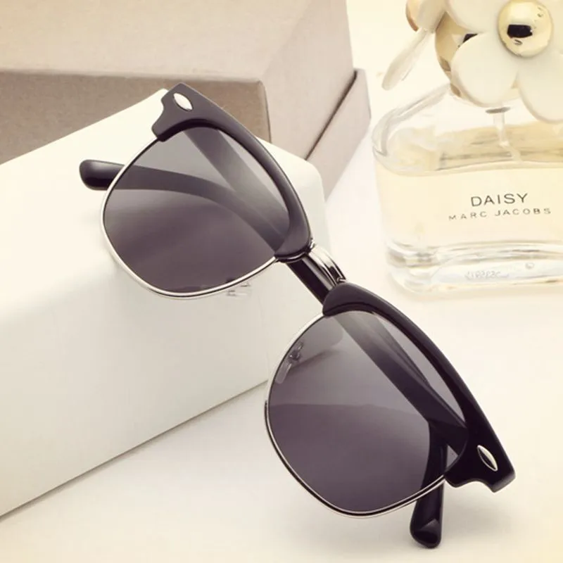 

2019 new fashion ladies sunglasses UV400 square men's glasses classic retro brand design star driving reflective sunglasses