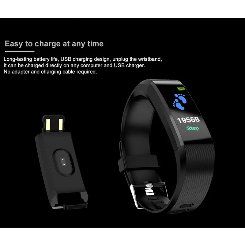 Фитнес-трекер умный Браслет будильник калории Bluetooth счетчик шагов напоминание