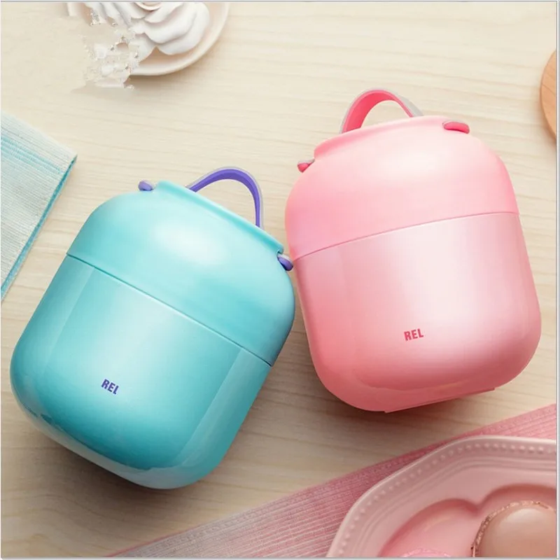 500ML 18/8 Hot Food Warmer Stainless Steel Vacuum Insulated Thermos with Bag Green Color Container for Kids gift | Дом и сад