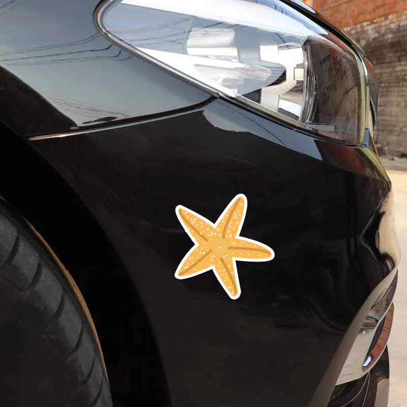YJZT 12CM*12.7CM Creativity Deep Sea Starfish PVC Decal Car Sticker Styling 5-0342 | Автомобили и мотоциклы