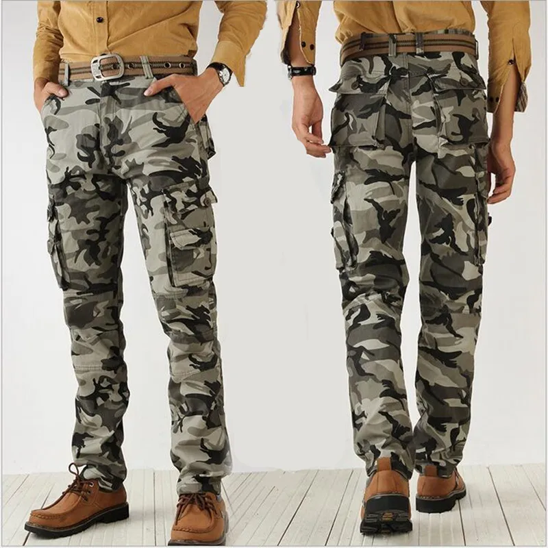 2022 men's cargo pants cotton high quality camouflage Jogger Straight trousers men military camo Male army Cargo pants Autumn 38