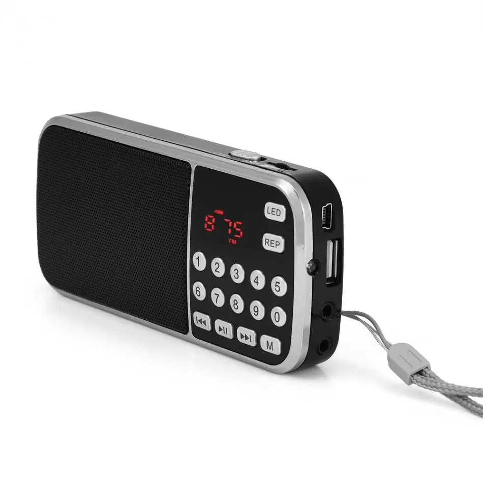 Портативный цифровой аудиоплеер светодиодный фонарик с поддержкой tf карты USB AUX