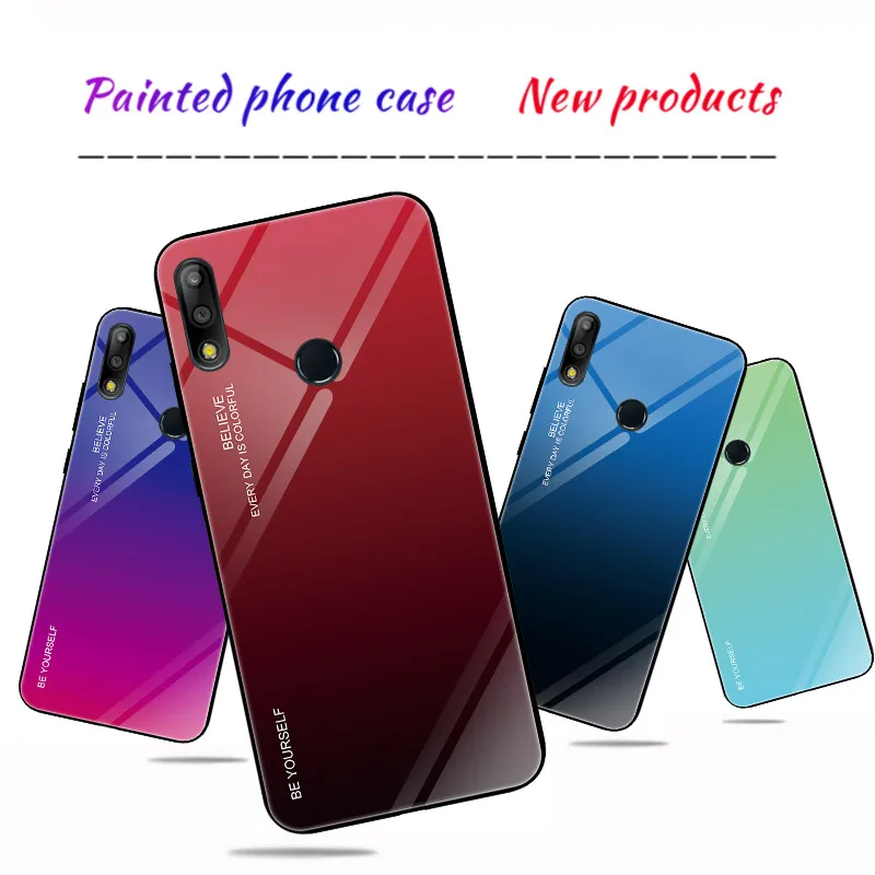 Градиентный чехол из закаленного стекла для Asus Zenfone Max (M2) ZB633KL Pro ZB631KL (M1) ZB601KL ZB602K |