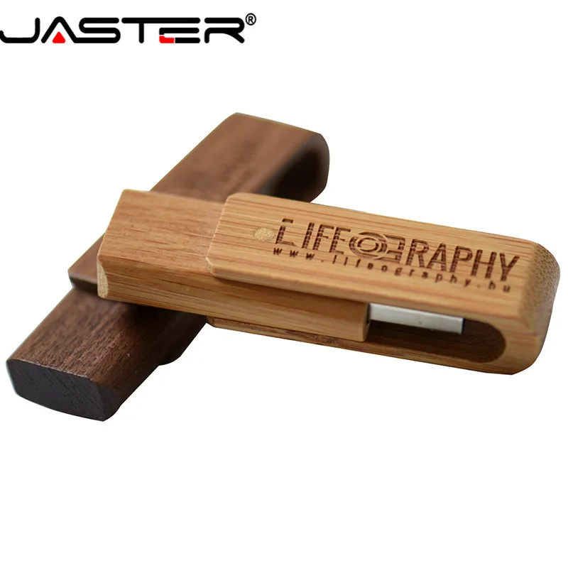 JASTER деревянная вращающаяся Флешка флеш накопитель 4 ГБ 8 16 32 64 usb 2 0 карта памяти