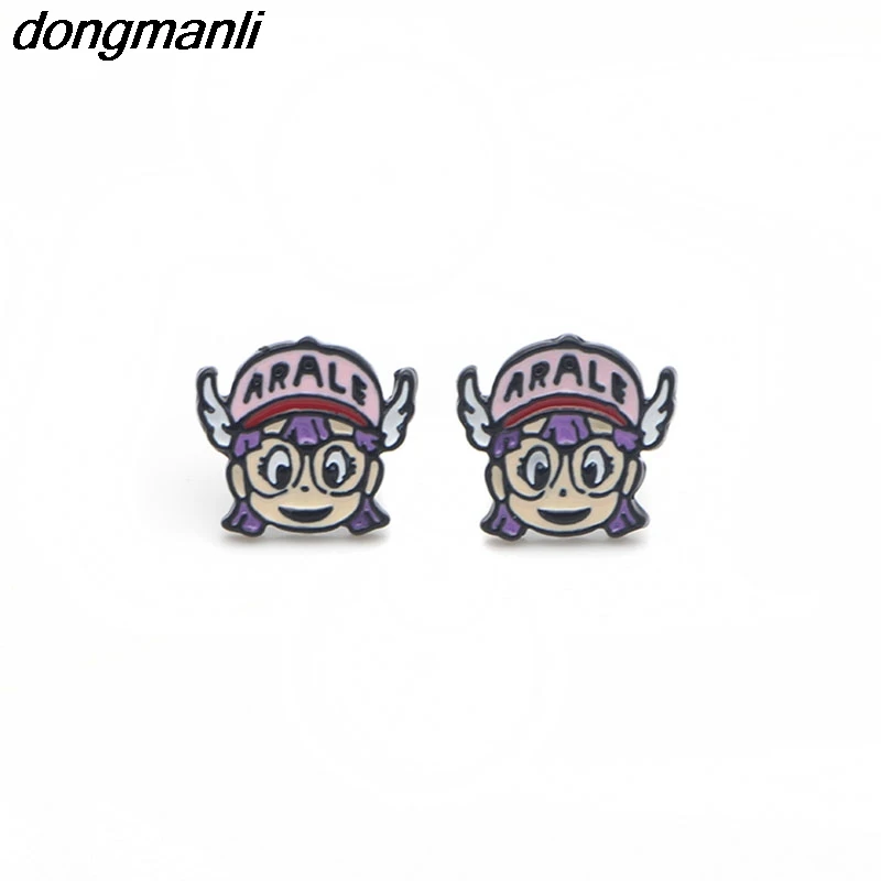 P1242 Dongmanli аниме ювелирные изделия милые серьги для женщин Arale Angel Wings Аниме Косплей