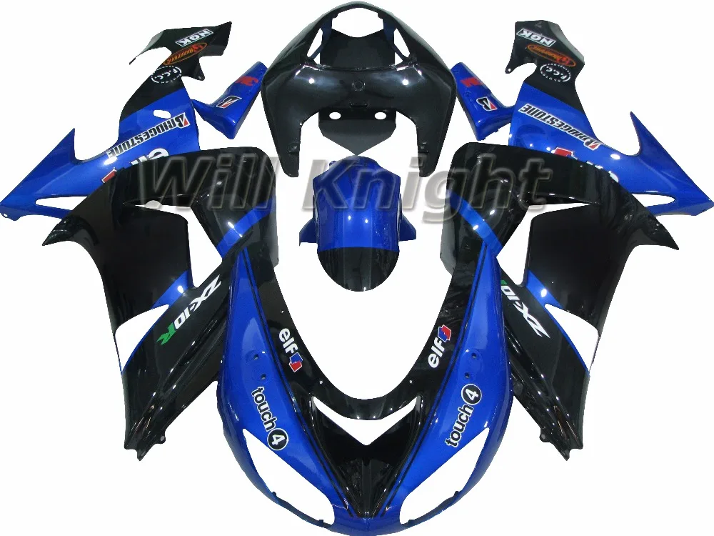 Впрыска Обвес для Kawasaki 2006 2007 ZX 10R ZX10R 06 07 Синий Черный|kit kits|kit bluekit body |