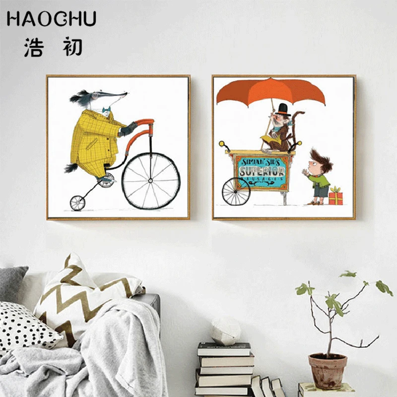 HAOCHU винтажная Ретро цирковая животная езда на велосипеде надменная обезьяна